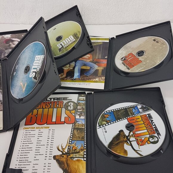 Lot of 4 Hunting DVDs Realtree Monster Bulls Volumes 3, 5, 7, 8 - Picture 2 of 4